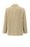 YAYA Woven Double-Breasted Coat- Greenish Sand Beige