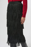 Joseph Ribkoff High-waist Tiered Midi Skirt - Black