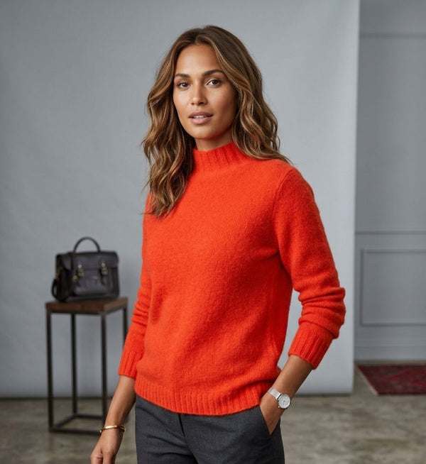 Made in Italy- High Neck Baby Alpaca Pati Knit