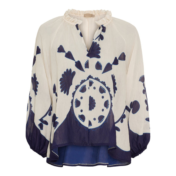 Marta Du Chateau Clary Shirt - Blue-V4058Tpi