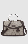 PRINGLE Argyle AOP Top Handle Crossbody Bag - Stone