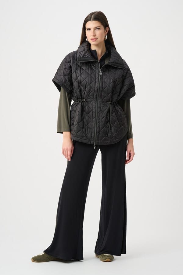 Joseph Ribkoff Puffer Jacket With Zipper - Black