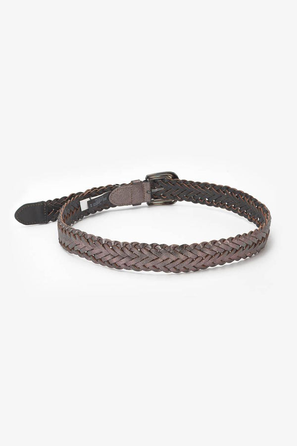 Le temps Woven Brunell belt-Gunmetal