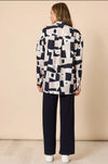 Threadz Gauche Shacket - Navy Multi