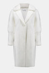 Joseph Ribkoff Feather Yarn and Faux Fur Sweater Coat