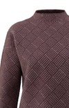 YAYA Jacquard Sweater - Fudge Purple Dessin