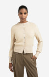 YAYA Long Sleeve Double Rib Cardigan- YellowSand Beige
