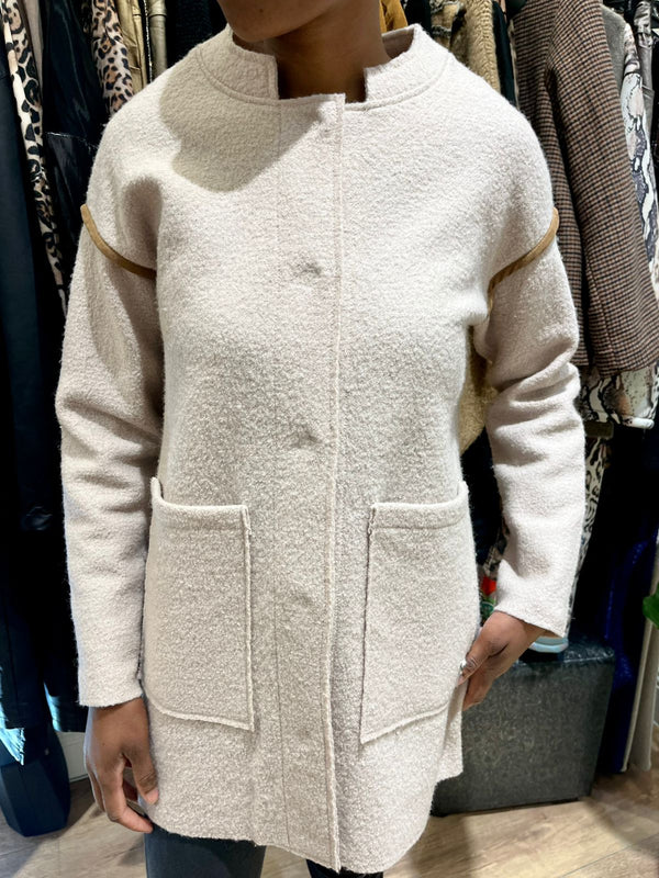 Yarra Trail Boiled Wool Jacket- Natural