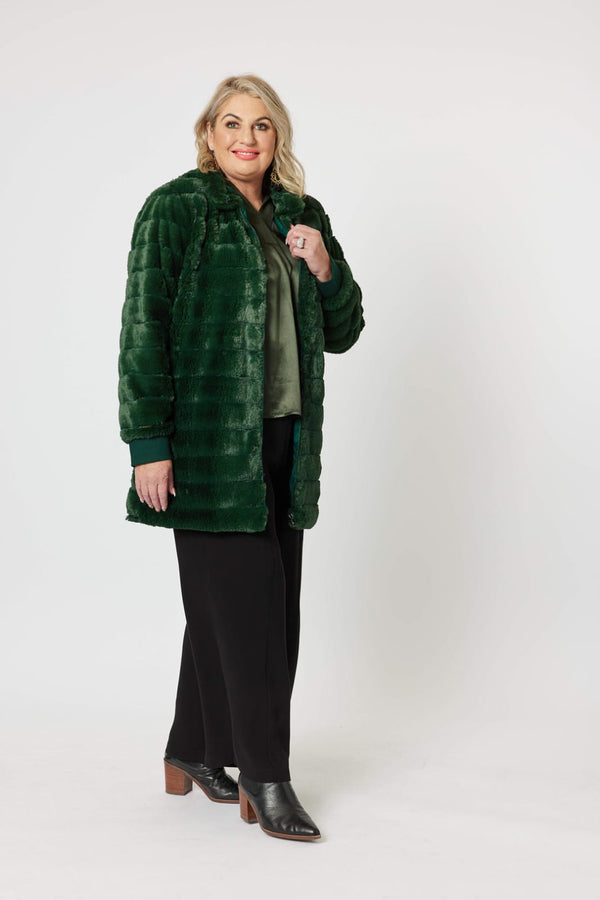 Hammock & Vine Fur Jacket - Moss