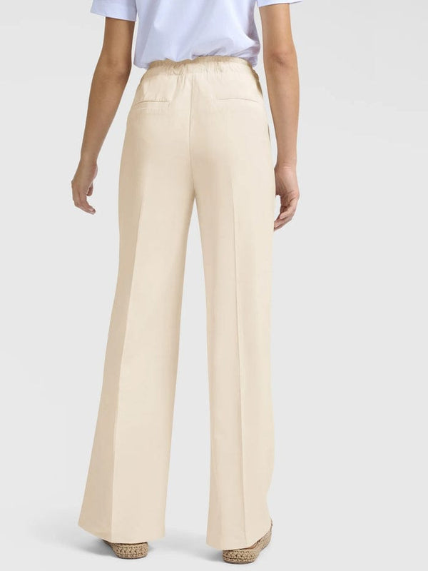 YAYA Woven Wide Leg Trousers - Summer Sand
