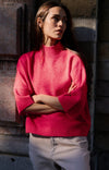 YAYA Sweater- Rose Red Melange