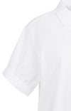 YAYAShort Roll- Up Sleeve Blouse With Collar