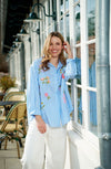 Marta Du Chateau shirt-blue stripe