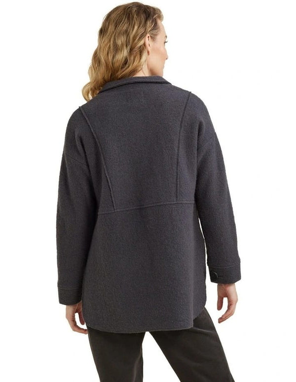 Yarra Trail Panelled Wool Jacket - Caviar