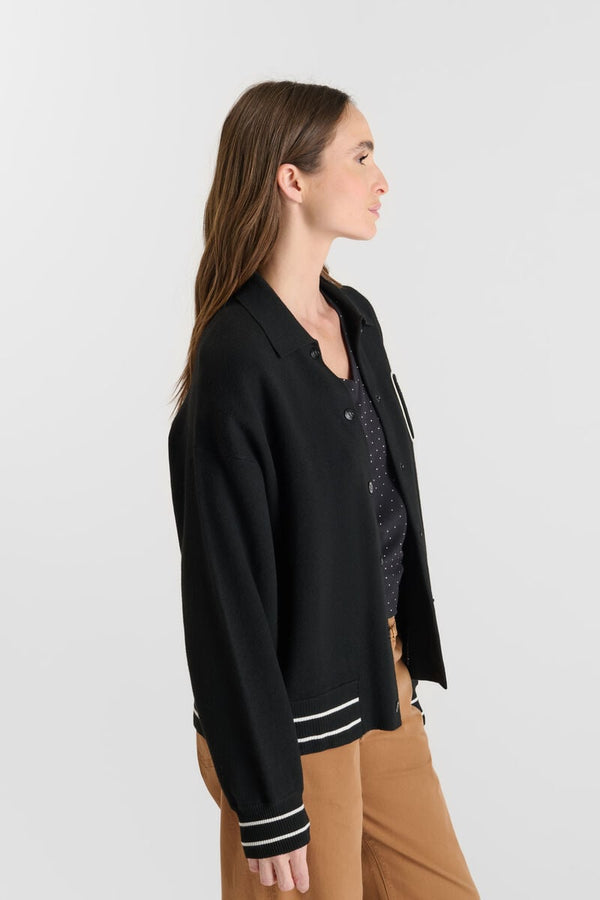 Le Temps Des Cerises Kaleb Cardigan - Black