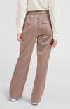 Yaya Satin cargo trousers with wide legs and pocket details Dusty Pink