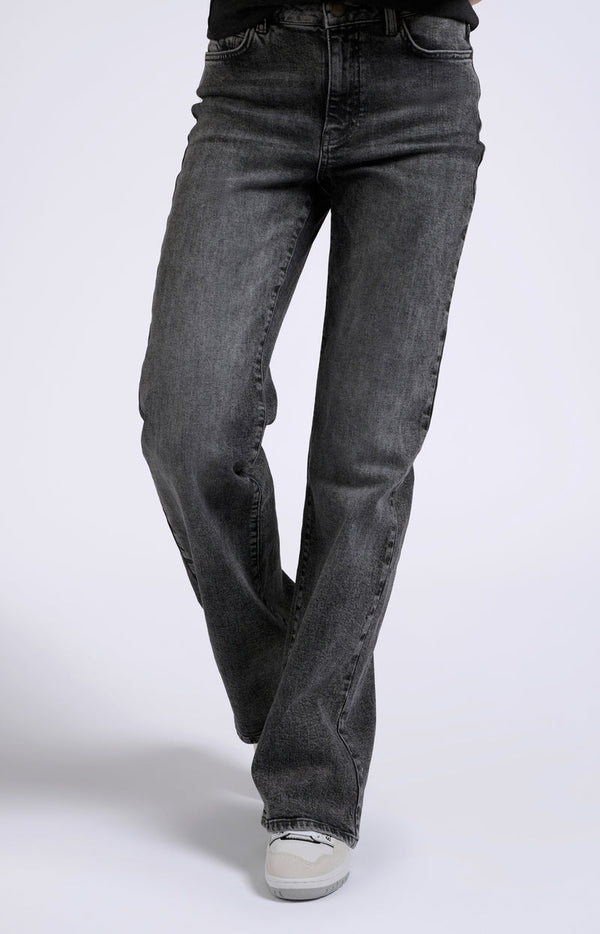 YAYA High Waist Jeans - Dark grey