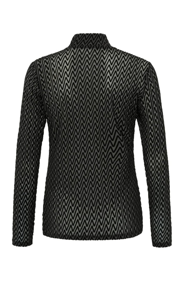 YAYA Mesh Top - Phantom Dessin