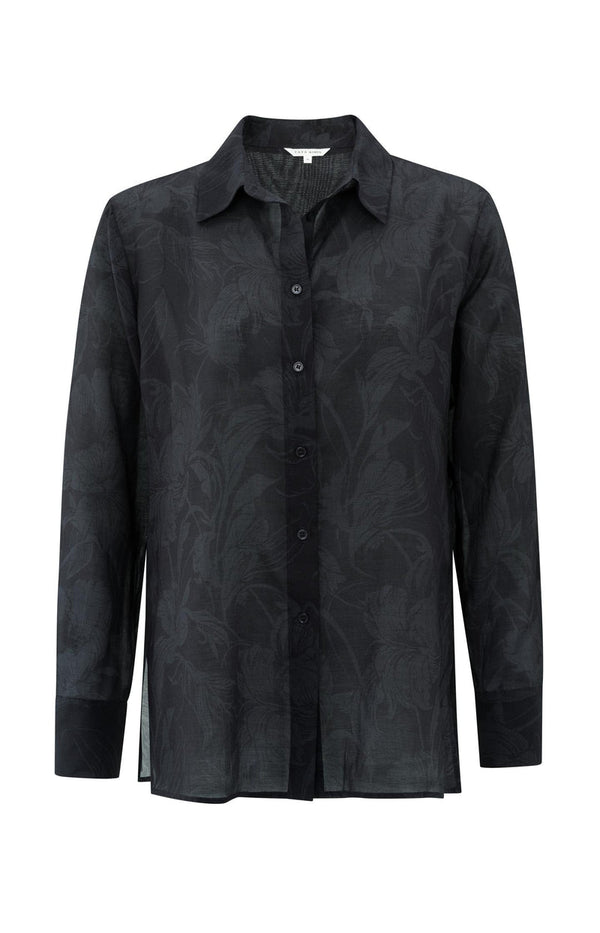 YAYA Blouse - Washed Black Dessin