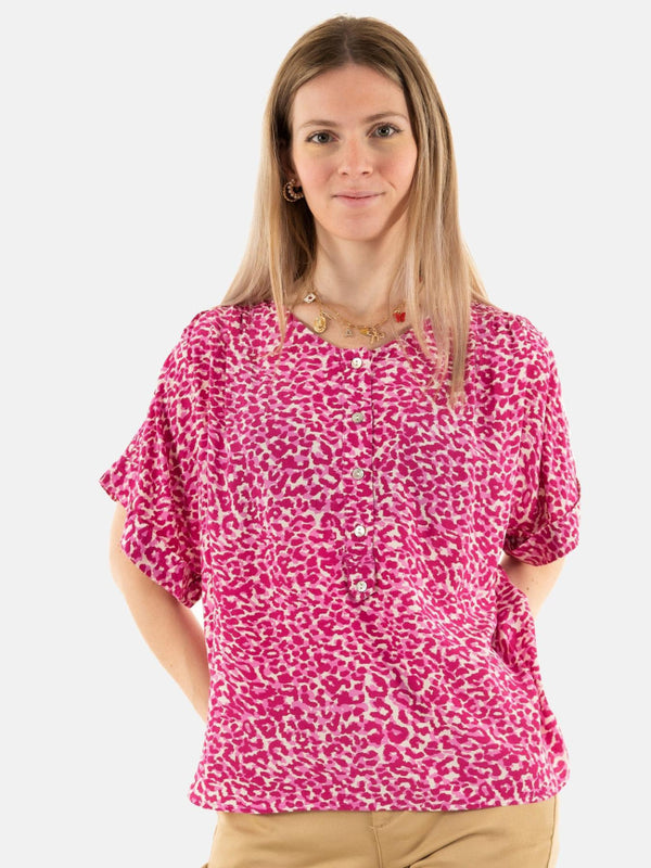 Le Temps Shirt- leo rose femme