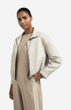 YAYA Faux Leather Jacket with Baloo - Chalk White