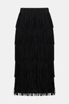 Joseph Ribkoff High-waist Tiered Midi Skirt - Black