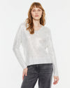 ANDAM Laminated V-neck sweater - Silver
