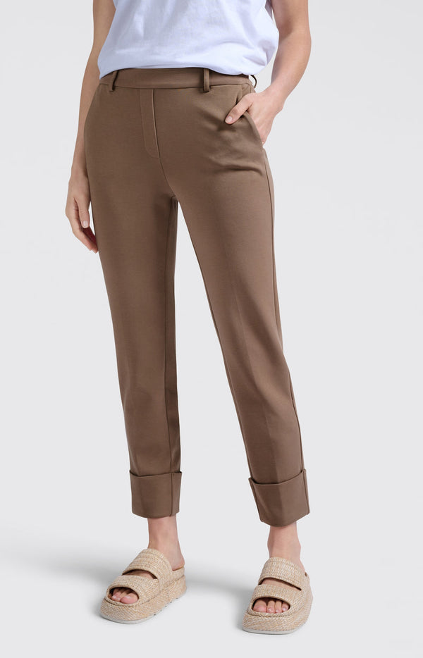 YAYA Jersey Trousers - Caribou Brown