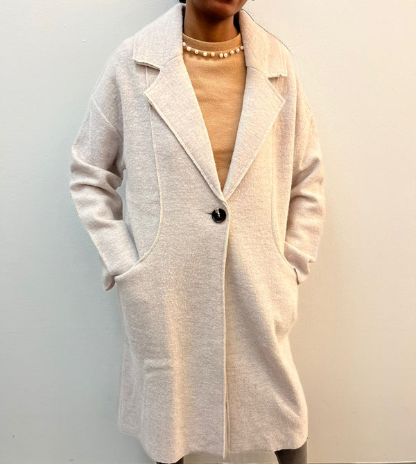 SIROCCO Boiled Wool Coat - Oatmeal