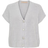 Marta du Chateau dame strik vest MdcCassia - Light grey