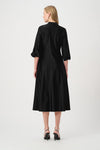 Joseph Ribkoff V-neck Belted Midi Dress - Black
