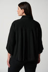 Joseph Ribkoff Mandarin Collar Flare Sleeve Top-Black