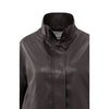 YAYA Faux Leather Jacket with Baloo - Anthracite Brown