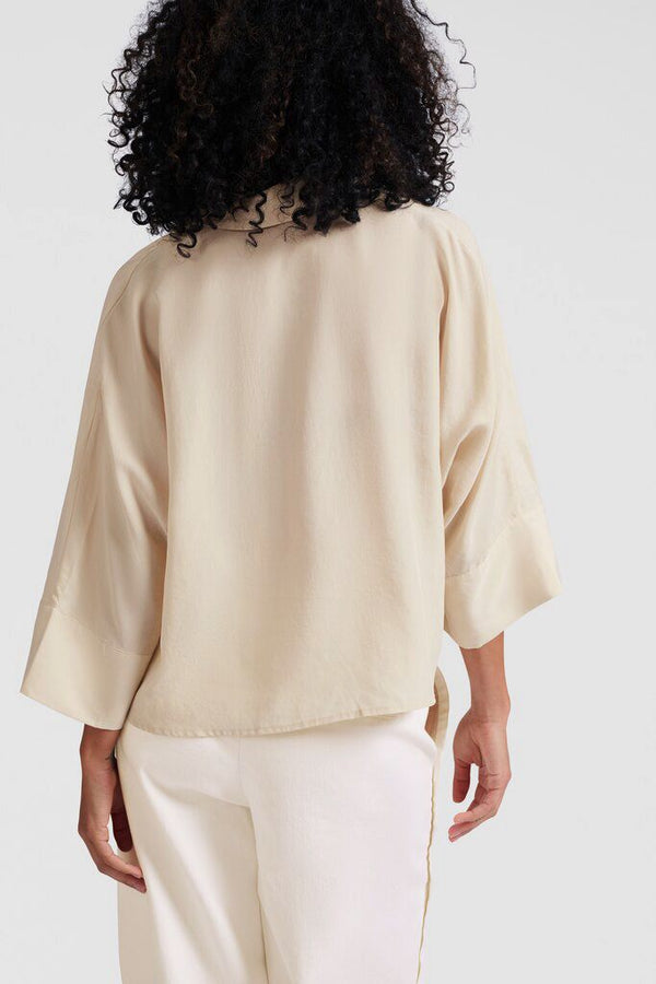 YAYA Blouse - Rainy Day Beige