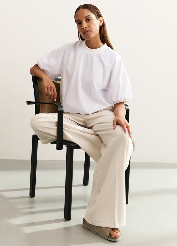 YAYA Wide Leg Trousers - Soft Grey