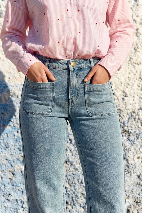 La Petite Etoile Sonny Flare Jean - Stone