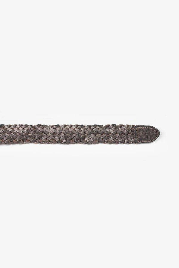 Le temps Woven Brunell belt-Gunmetal