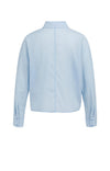 YAYA Blouse with Diagonal Seams & Button Details - Light Blue