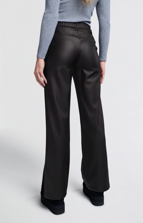YAYA Faux Leather Trousers - Black