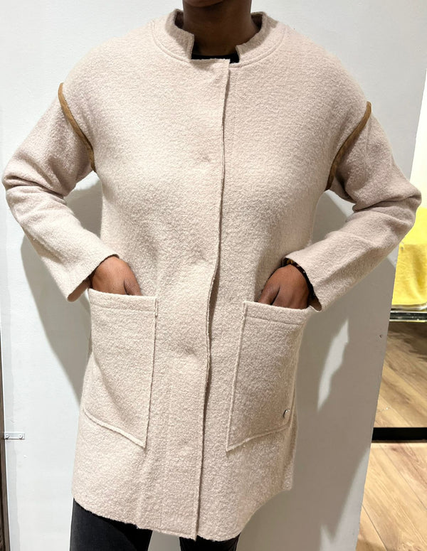Yarra Trail Boiled Wool Jacket- Natural