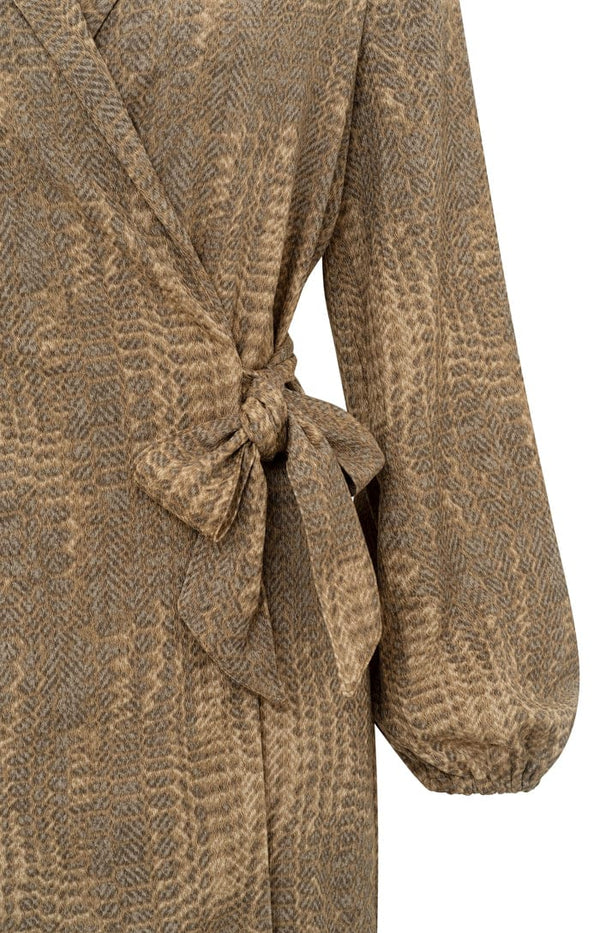 YAYA DRESS - Tannin brown dessin