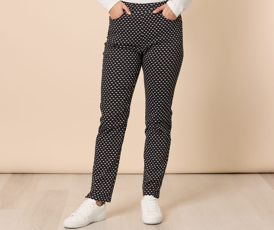Gordon Smith Bow Tie Print Pant - Black/White – Ques Boutiques