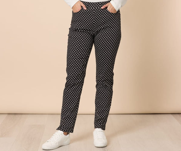 Gordon Smith Bow Tie Print Pant - Black/White