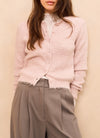 YAYA Melange Yam Cardigan - Shadow Gray Pink Mel