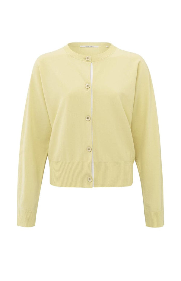 Yaya Batwing cardigan with contrasting details-Frozen Dew Sand Dressin