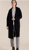 SIROCCO Boiled Wool Coat - Navy