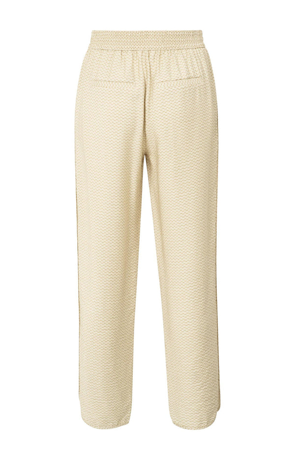 YAYA Elastic Waistband Trousers - Soft Grey Dessin