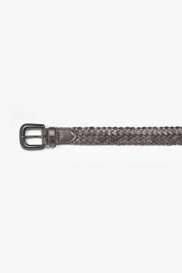 Le temps Woven Brunell belt-Gunmetal