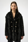 Joseph Ribkoff Textured Faux Fur Shawl Collar Coat