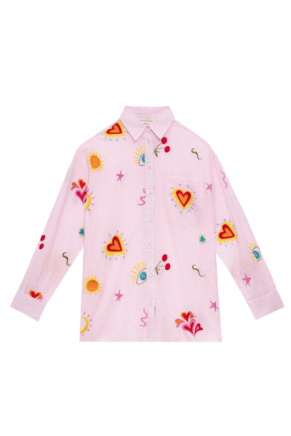 La Petite Etoile Blouse - Rose & Ecru